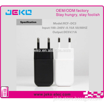 Certificate EU plug travel charger single USB travel charger good quality charger